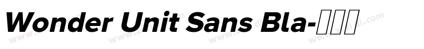 Wonder Unit Sans Bla字体转换